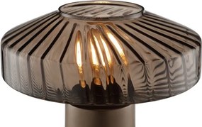 Brilliant - Lampă de masă LYN 1xE27/20W/230V maro/maro fumuriu