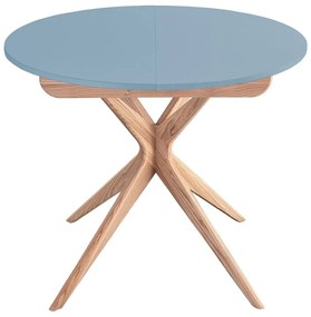 Masă de dining rotundă extensibilă cu blat suplimentar ø 90 cm Jubi – Ragaba