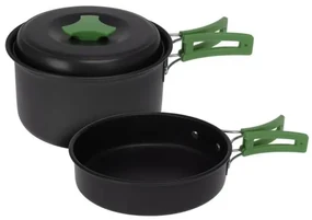 Set de oale din aluminiu Redcliffs din 2 piese cumâner din plastic, verde