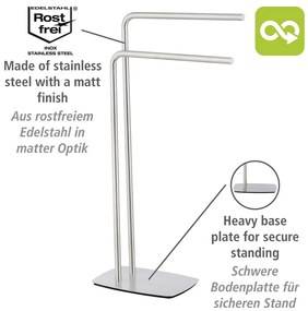 Suport pentru prosoape din oțel inoxidabil Iria – Wenko