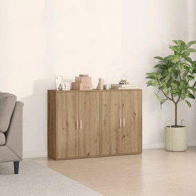vidaXL set de 2 bufete din stejar făcut de mână, 60 x 31 x 84 cm, din lemn compozit.