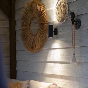 Lampă de perete exterioară gri închis cu 2 lumini IP44 - Duo