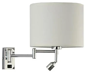 Aplica Simple, 25x45 cm, e27, 40 w, metal, argintiu/alb
