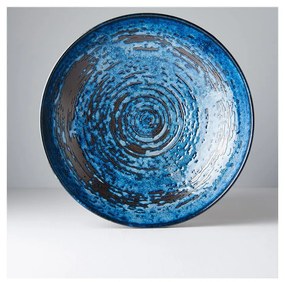 Bol servire din ceramică MIJ Copper Swirl, ø 28 cm, albastru