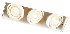 Spot LED îngropat alb rotativ și înclinabil fără cadru 3 lumini - Oneon