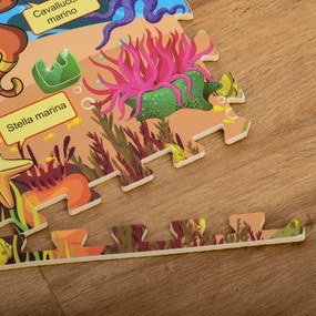 HOMCOM Covoras Puzzle 24 Piese Impermeabil Antiderapant din EVA | Aosom Ro