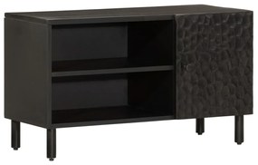 vidaXL Comodă TV, negru, 80x31x46 cm, lemn masiv de mango