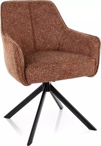 Scaun tapițat Notti Leo camel 35 / negru mat