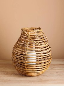 Suport lumanare natur din rattan H32cm Vagabond