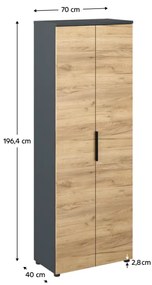 Dulap Birou KLAUDIUS TIP 2 Stejar Artisan/Grafit
