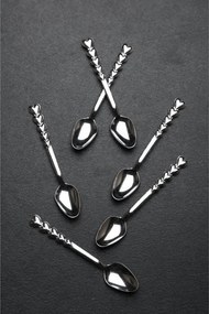 Set 6 linguri W-6, crom, otel, 11 cm