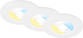 Briloner 7605036-Set 3xLED plafonieră încastrată pentru baie 3xLED/4,9W/230V IP44 alb