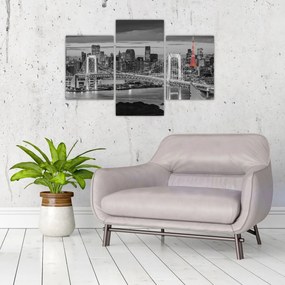 Tablou - Oraș mare cu un turn roșu (90x60 cm)