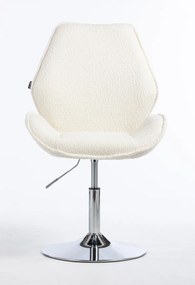 HR350N Scaun Boucle din Catifea Bază Cromata