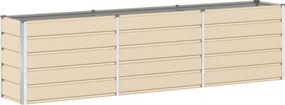 vidaXL Jardinieră Creme 480 x 50 x 45 cm Oțel Galvanizat