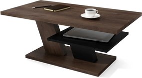 CLIFF MAT (stejar maro) / negru, măsuță de cafea