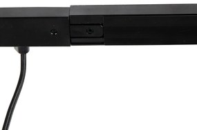 Sistem de șină monofazat negru cu 4 spoturi și sursă de alimentare I pătrată - Jeana