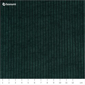 Canapea variabilă cu tapițerie din catifea reiată Karup Design Folk Raw/Dark Green