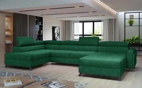 Canapea modulara, extensibila, cu spatiu pentru depozitare, 370x98x190 cm, Josette L01, Eltap (Culoare: Maro deschis / Monet 24)