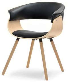Scaun Enzo K (stejar negru + stejar). 1111036