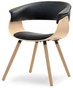 Scaun Enzo K (stejar negru + stejar). Promo -9%. 1111036