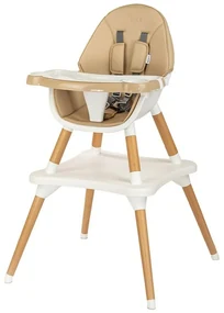 Scaun de masă pentru copii New Baby Grace 3in1 bej, 61 x 101 x 61 cm
