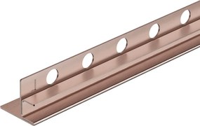 Profil inclinat stanga pentru sticla Balneo Floor Strips 120 cm finisaj cupru periat