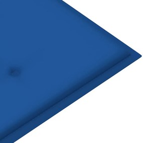 Banca de colt gradina, cu perne, 150 cm, lemn masiv de acacia Albastru regal, 150 x 50 x 4 cm, 1, Albastru regal