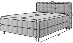Pat continental Sabeno 140x200 cm Royal 18