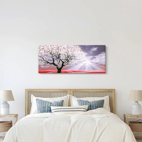 Tablou cu pomul roșu (120x50 cm)