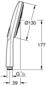 Para de dus Grohe Rainshower SmartActive 3 functii auriu periat Cool Sunrise