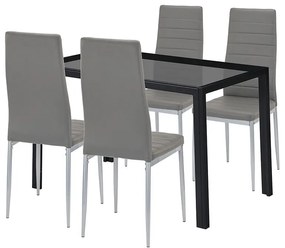 Rowan 4+1 set de sufragerie gri-gri