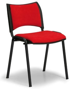 Scaun de conferinta SMART - picioare negre, rosu