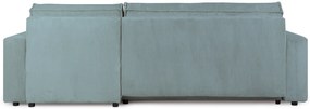 Canapea extensibila cu colt bilateral Culoare Albastru Deschis, SMART