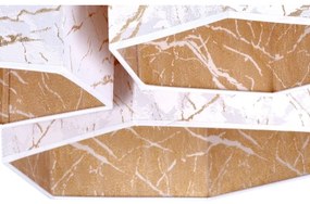 Lustră aplicată Duolla ROLLER TRIO HEX 3xE27/15W/230V alb/auriu