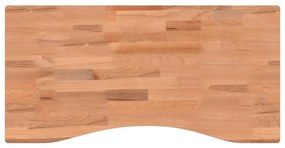 356058 vidaXL Blat de birou, 80x(36-40)x4 cm, lemn masiv de fag