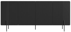 Comodă Malmi 200 cm - negru mat / picioare negre
