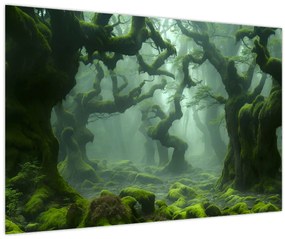 Tablou - O pădure acoperită de mușchi (90x60 cm)