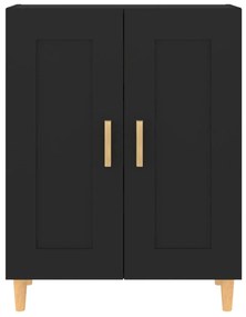 Servanta, negru, 69,5x34x90 cm, lemn compozit Negru, 1