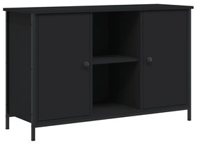 832778 vidaXL Comodă TV, negru, 100x35x65 cm, lemn compozit