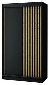 Dulap de haine 120 cm Ladonna (negru mat). 1045675