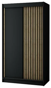Dulap de haine 120 cm Ladonna (negru mat). 1045675