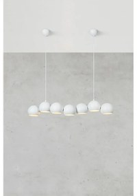 Lustră albă cu abajur din metal Cupolo – Markslöjd