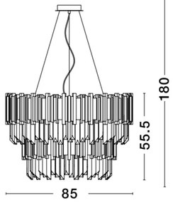 Candelabru elegant design deosebit Baladona, 85cm
