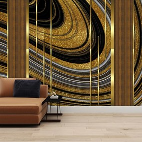 Fototapet - decor auriu,colaj (147x102 cm)