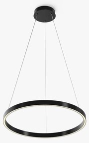 Lustra inelara suspendata LED Rim 60cm negru