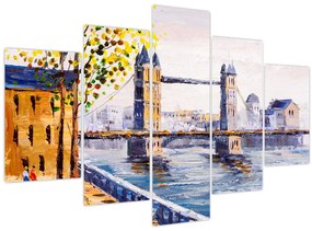 Tablou - Pictură oraș (150x105 cm)