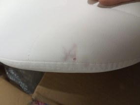 OFERTA Scaun de birou alb AVOLA din piele ecologica II. calitate