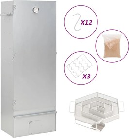vidaXL Afumătoare cuptor/grătar, generator fum rece, oțel galvanizat