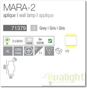 Aplica de perete exterior IP44 Mara-2 71379
